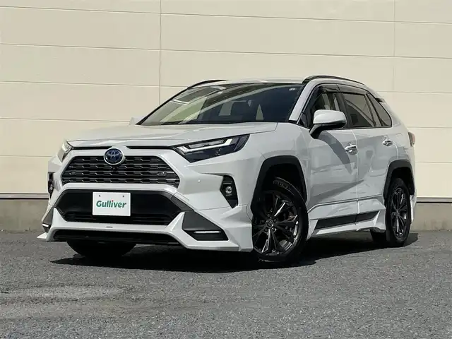 トヨタ ＲＡＶ４ ハイブリッドG 茨城県 2023(令5)年 1万km プラチナホワイトパールマイカ 革巻きステアリング/ステアリングヒーター/ステアリングスイッチ/メーカーナビ/パノラミックビューカメラ/レザーシート/ベンチレーション/シートヒーター/パワーバックドア/TRDエアロ/デジタルインナーミラー/ETC/LEDヘッドライト/電子式パーキング/パワーシート