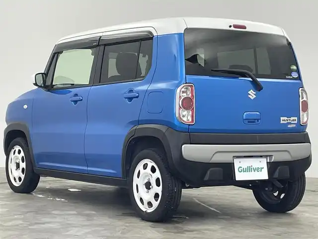 スズキ ハスラー G 群馬県 2019(令1)年 4.6万km ブリスクブルーメタリック/ホワイト2トーンルーフ 衝突被害軽減ブレーキ　社外７インチナビ　ヘッドライトレベライザー　シートヒーター　ステアリングリモコン　横滑り防止装置　盗難防止装置　ドライブレコーダー　ＥＴＣ　スマートキー　プッシュスタート　禁煙車
