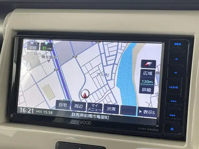 スズキ ハスラー G 群馬県 2019(令1)年 4.6万km ブリスクブルーメタリック/ホワイト2トーンルーフ 衝突被害軽減ブレーキ　社外７インチナビ　ヘッドライトレベライザー　シートヒーター　ステアリングリモコン　横滑り防止装置　盗難防止装置　ドライブレコーダー　ＥＴＣ　スマートキー　プッシュスタート　禁煙車