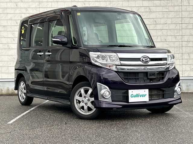 ダイハツ タント X SA 富山県 2014(平26)年 7.3万km ナイトシャドーパープルクリスタルM 純正ナビ/フルセグTV/Bluetooth/バックカメラ/ドライブレコーダー/衝突被害軽減ブレーキ/横滑り防止装置/片側パワースライドドア/プッシュスタート/スマートキー/LEDヘッドライト/ETC
