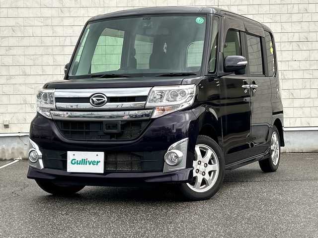 ダイハツ タント X SA 富山県 2014(平26)年 7.3万km ナイトシャドーパープルクリスタルM 純正ナビ/フルセグTV/Bluetooth/バックカメラ/ドライブレコーダー/衝突被害軽減ブレーキ/横滑り防止装置/片側パワースライドドア/プッシュスタート/スマートキー/LEDヘッドライト/ETC