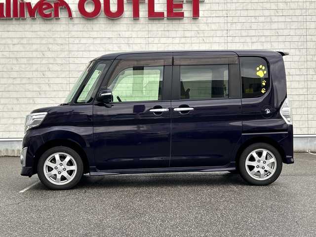 ダイハツ タント X SA 富山県 2014(平26)年 7.3万km ナイトシャドーパープルクリスタルM 純正ナビ/フルセグTV/Bluetooth/バックカメラ/ドライブレコーダー/衝突被害軽減ブレーキ/横滑り防止装置/片側パワースライドドア/プッシュスタート/スマートキー/LEDヘッドライト/ETC