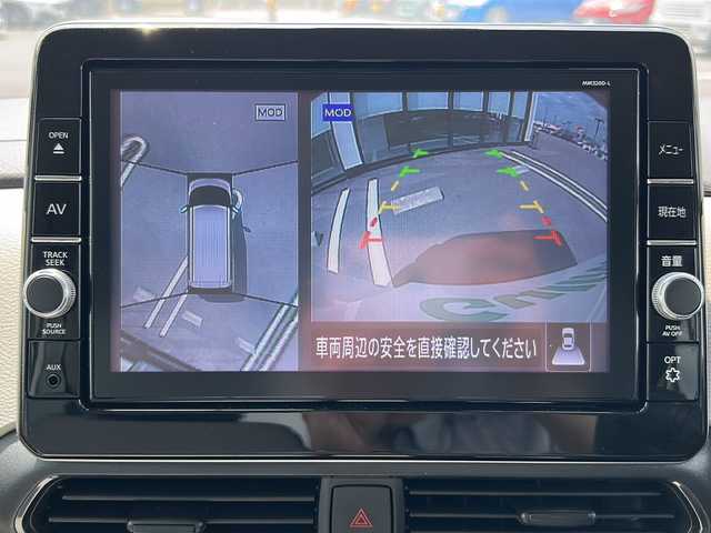 日産 ルークス X 沖縄県 2021(令3)年 0.8万km ホワイトパール 純正ＳＤナビ　/全方位カメラ　/ビルトインＥＴＣ　/前後ドライブレコーダー　/前後コーナーセンサー　/ＡＢＳ　/アイドリングストップ　/両側パワースライド　/オートライト/プッシュスタート　/スマートキー　/スペアキー　/純正フロアマット/Blue tooth接続/フルセグテレビ/オートライト/ハロゲンヘッドライト/エアバッグW＋サイド