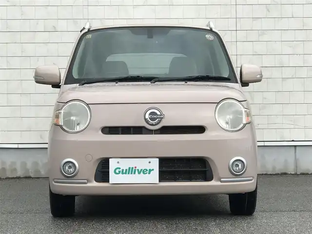 ダイハツ ミラ ココア プラスG 富山県 2012(平24)年 6.5万km ココアベージュマイカメタリック オーディオ/オートエアコン/スマートキー/レベライザー/革巻きステアリング/ドリンクホルダー/フォグランプ/トノカバー/フロアマット/ルーフレール