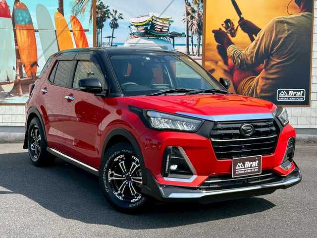 ダイハツ ロッキー プレミアム 宮崎県 2020(令2)年 5.9万km 赤Ⅱ エアロ /マッドガード /16インチアルミ /クルーズコントロール /全方位カメラ /前席シートヒーター /ハーフレザー /ETC /ディスプレイオーディオ /AppleCarPlay