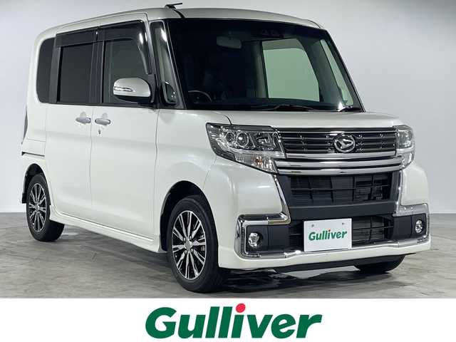 ダイハツ タント カスタム X トップED SA Ⅲ 福岡県 2017(平29)年 3.2万km パールホワイトⅢ ・社外ナビ（CN-RED4WD)/・フルセグ/・バックカメラ/・片側パワースライドドア/・スマートアシスト/・ハーフレザーシート/・シートヒーター/・LEDヘットライト/・オートライト/・リアコーナーセンサー/・純正フロアマット/・純正ドアバイザー/・純正14インチAW