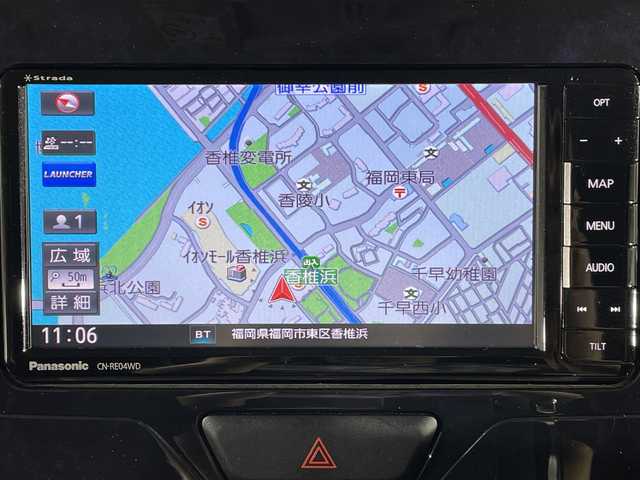 ダイハツ タント カスタム X トップED SA Ⅲ 福岡県 2017(平29)年 3.2万km パールホワイトⅢ ・社外ナビ（CN-RED4WD)/・フルセグ/・バックカメラ/・片側パワースライドドア/・スマートアシスト/・ハーフレザーシート/・シートヒーター/・LEDヘットライト/・オートライト/・リアコーナーセンサー/・純正フロアマット/・純正ドアバイザー/・純正14インチAW