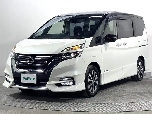 日産 セレナ ハイウェイスター G 大阪府 2016(平28)年 4.8万km ブリリアントホワイトパール 2トーン ProPILOT 純正9incナビTV 360カメラ フリップダウンモニター デジタルインナーミラー シートヒーター レーダークルコン 衝突軽減ブレーキ レーンアシスト 両側パワースライドドア パークアシスト クリアランスソナー