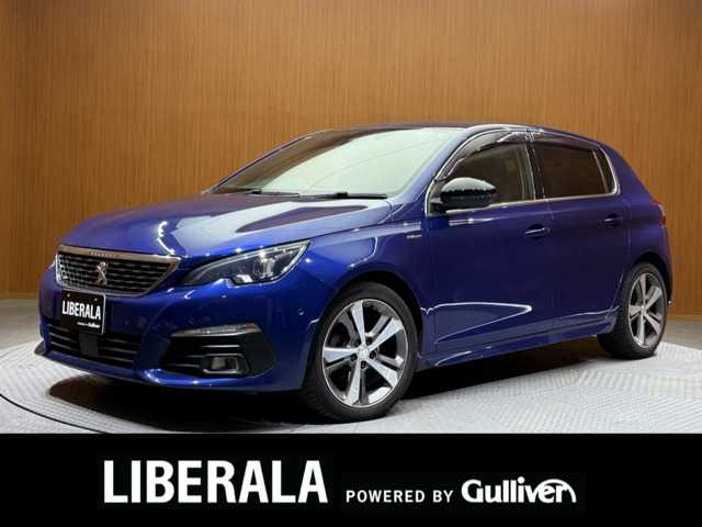 プジョー ３０８ GTライン ブルーHDi 千葉県 2019(令1)年 5万km マグネティックブルー 革調シートカバー　/ACC　/BSM　/ディスプレイオーディオ　/CarPlay　/衝突軽減ブレーキ　/Bluetooth　/パドルシフト　/ドライブレコーダー　/純正17インチAW　/LEDヘッドライト　/オートライト　/ETC　/アイドリングストップ