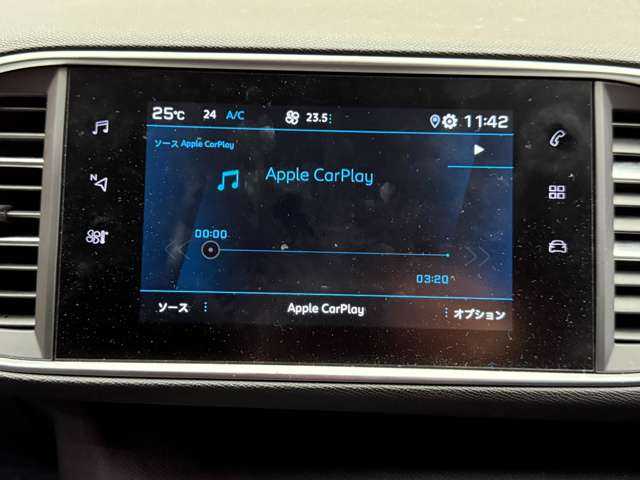 プジョー ３０８ GTライン ブルーHDi 千葉県 2019(令1)年 5万km マグネティックブルー 革調シートカバー　/ACC　/BSM　/ディスプレイオーディオ　/CarPlay　/衝突軽減ブレーキ　/Bluetooth　/パドルシフト　/ドライブレコーダー　/純正17インチAW　/LEDヘッドライト　/オートライト　/ETC　/アイドリングストップ