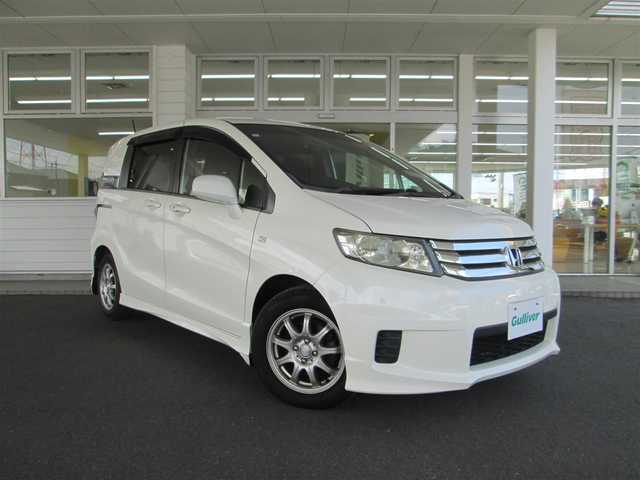 ホンダ フリード スパイク G エアロ 千葉県 2011(平23)年 7.9万km プレミアムホワイトパール 社外SDナビ・フルセグTV/バックカメラ/オーディオ【CD/DVD/BT/SD/USB】/ミラー一体型ドライブレコーダー/片側パワースライドドア/社外クリアテールランプ/社外ツイーター/社外マフラー/HIDヘッドライト/スマートキー/ETC/H24、25、29年記録簿