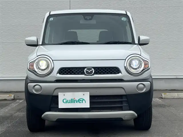 マツダ フレア クロスオーバー XG 秋田県 2017(平29)年 9.6万km ピュアホワイトP ４WD/純正ナビ/衝突軽減システム/フルセグ/バックカメラ/純正アルミ/スマートキー/前席シートヒーター/アイドリングストップ/ダウンヒルアシストコントロール/プッシュスタート/ETC/純正フロアマット/純正ドアバイザー/オートライト/オートエアコン/パワーステアリング/パワーウィンドウ/横滑り防止/盗難防止装置/電動格納ミラー/保証書/取扱説明書/記録簿