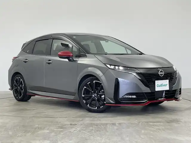 日産 オーラ ニスモ 群馬県 2024(令6)年 1.7万km ダークメタルグレー/スーパーブラック2トーン ・プロパイロット/・インテリジェントクルーズコントロール/・インテリジェントエマージェンシーブレーキ/・アラウンドビューモニター/・Cポート給電/・USBポート/・純正フルエアロ/・純正ホイール/・純正ドライブレコーダー/・純正ETC2.0 /・デジタルルームミラー/・純正メーカーオプションナビ/・Bluetooth/・SD/・純正フロアマット/・プッシュスタート/・スペアキー×２本/・LEDヘッドライト