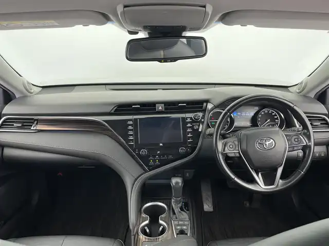 トヨタ カムリ G レザーパッケージ 大分県 2019(平31)年 5.1万km プラチナホワイトパールマイカ ワンオーナ/純正ナビ/（フルセグ/CD/DVD/Bluetooth）/モデリスタエアロ/トヨタセーフティーセンス/・プリクラッシュセーフティー/・レーンディパーチャアシスト/・オートハイビーム/・クリアランスソナー/・レーダークルーズコントロール/レザーシート/前席パワーシート/前席シートヒーター/ヘッドアップディスプレイ/バックカメラ/ステアリングスイッチ/オートブレーキホールド/電動パーキングブレーキ/オートリトラミラー/保証書・取扱説明書