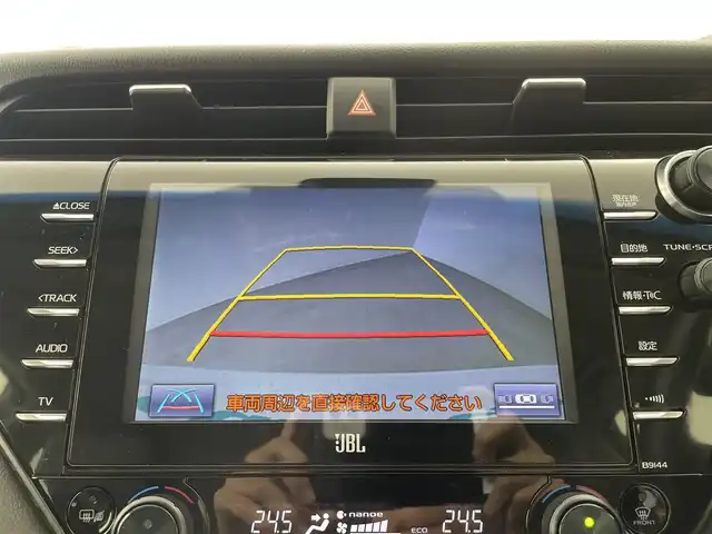 トヨタ カムリ G レザーパッケージ 大分県 2019(平31)年 5.1万km プラチナホワイトパールマイカ ワンオーナ/純正ナビ/（フルセグ/CD/DVD/Bluetooth）/モデリスタエアロ/トヨタセーフティーセンス/・プリクラッシュセーフティー/・レーンディパーチャアシスト/・オートハイビーム/・クリアランスソナー/・レーダークルーズコントロール/レザーシート/前席パワーシート/前席シートヒーター/ヘッドアップディスプレイ/バックカメラ/ステアリングスイッチ/オートブレーキホールド/電動パーキングブレーキ/オートリトラミラー/保証書・取扱説明書