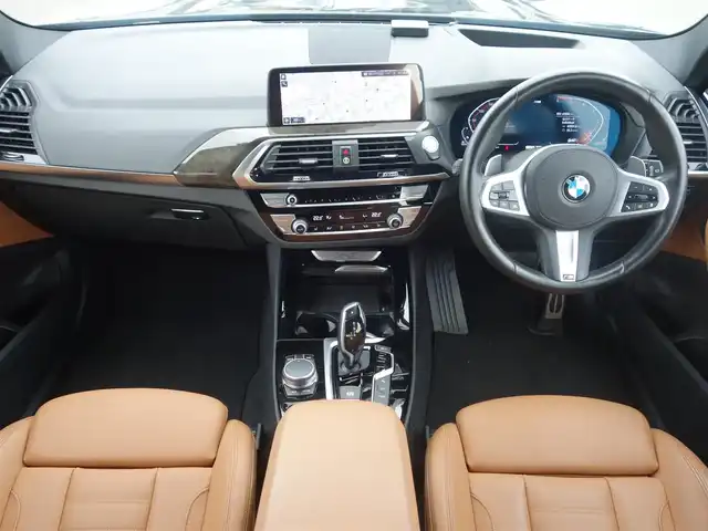 ＢＭＷ Ｘ３ xDrive20d Mスポーツ 山形県 2021(令3)年 4.7万km 黒 4WD/ディーゼル/ワンオーナー/衝突被害軽減システム/純正HDDナビ/　　【BT フルセグ USB】/全周囲カメラ/電動リアゲート/レーダークルーズコントロール/LEDオートヘッドライト/茶革シート/パワーシート/シートヒーター/純正20インチアルミホイール/ドライブレコーダー/ステアリングスイッチ/パドルシフト/ターボ/電動格納ウィンカーミラー/フォグランプ/スマートキー/ETC内蔵ミラー