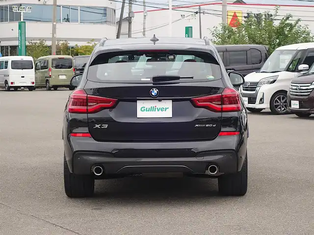ＢＭＷ Ｘ３ xDrive20d Mスポーツ 山形県 2021(令3)年 4.7万km 黒 4WD/ディーゼル/ワンオーナー/衝突被害軽減システム/純正HDDナビ/　　【BT フルセグ USB】/全周囲カメラ/電動リアゲート/レーダークルーズコントロール/LEDオートヘッドライト/茶革シート/パワーシート/シートヒーター/純正20インチアルミホイール/ドライブレコーダー/ステアリングスイッチ/パドルシフト/ターボ/電動格納ウィンカーミラー/フォグランプ/スマートキー/ETC内蔵ミラー