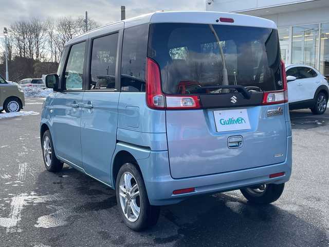 スズキ スペーシア X 青森県 2014(平26)年 11.7万km フィズブルーパールメタリック/ホワイト ４WD/社外ディスプレイオーディオ/ワンセグ/CD/DVD/D席シートヒーター/純正フロアマット/プッシュスタート/スマートキー/両側パワースライドドア