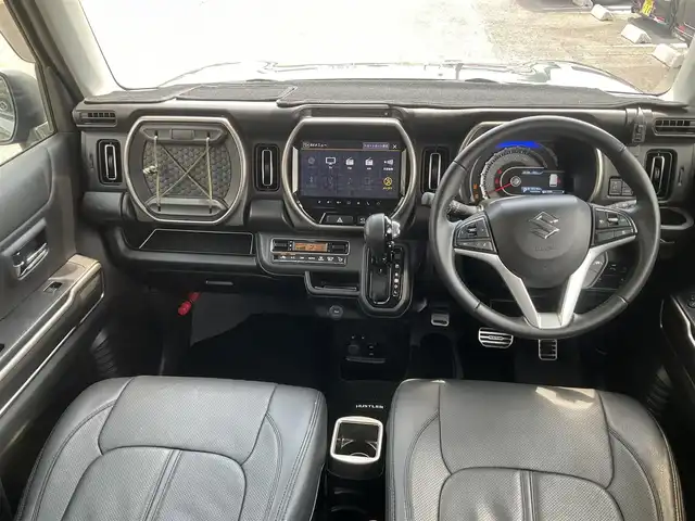 スズキ ハスラー Jスタイル Ⅱ 滋賀県 2023(令5)年 4.1万km クールカーキパールメタリック/ソフトベージュメタリック 車検8年6月まで/純正スマートフォン連携メモリーナビゲーション/・Bluetooth・フルセグTV /　Apple CarPlay対応/全方位カメラ/スズキセーフティーサポート/アダプティブクルーズコントロール（ACC）/パーキングコーナーセンサー/シートヒーター（D席/N席）/LEDヘッドライト/ETC/革巻きステアリング/革調社外シートカバー/社外15AW/保証書/取扱説明書