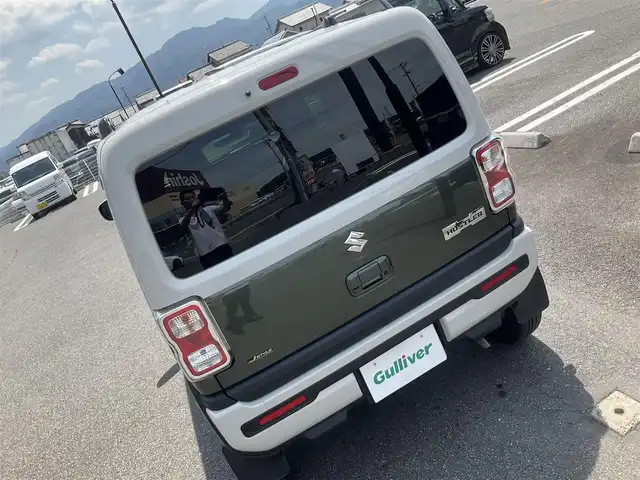 スズキ ハスラー Jスタイル Ⅱ 滋賀県 2023(令5)年 4.1万km クールカーキパールメタリック/ソフトベージュメタリック 車検8年6月まで/純正スマートフォン連携メモリーナビゲーション/・Bluetooth・フルセグTV /　Apple CarPlay対応/全方位カメラ/スズキセーフティーサポート/アダプティブクルーズコントロール（ACC）/パーキングコーナーセンサー/シートヒーター（D席/N席）/LEDヘッドライト/ETC/革巻きステアリング/革調社外シートカバー/社外15AW/保証書/取扱説明書