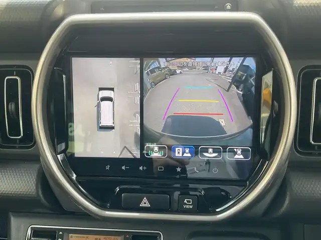 スズキ ハスラー Jスタイル Ⅱ 滋賀県 2023(令5)年 4.1万km クールカーキパールメタリック/ソフトベージュメタリック 車検8年6月まで/純正スマートフォン連携メモリーナビゲーション/・Bluetooth・フルセグTV /　Apple CarPlay対応/全方位カメラ/スズキセーフティーサポート/アダプティブクルーズコントロール（ACC）/パーキングコーナーセンサー/シートヒーター（D席/N席）/LEDヘッドライト/ETC/革巻きステアリング/革調社外シートカバー/社外15AW/保証書/取扱説明書