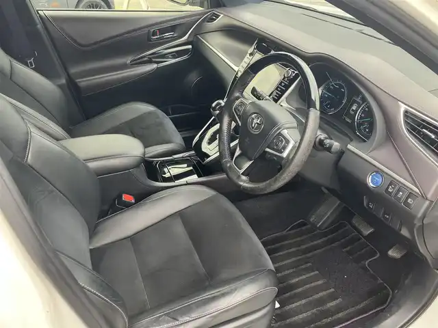 トヨタ ハリアー ハイブリッド プレミアム アドバンスド スタイルモーヴ 広島県 2015(平27)年 15.1万km ホワイトパールクリスタルシャイン ワンオーナー/メーカナビ・フルセグTV/ハーフレザーシート/パワーシート・シートヒーター/パノラミックビューモニター/プリクラッシュセーフティー/LEDオートライト/JBLサウンドシステム/パワーバックドア/クルーズコントロール/スマートキー