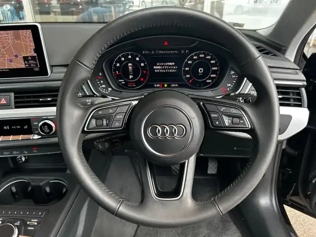 アウディ Ａ４ アバント 45TSFIクワトロ マイスターシュトック 富山県 2019(令1)年 1万km 黒 HDDナビ/フルセグテレビ/360°カメラ/Bluetooth接続/AM/FMラジオ/CD再生/アイドリングストップ/プッシュスタート/純正前後ドラレコ/ACC/パワーバックドア/ETC2.0/D/N席シートヒーター/バーチャルコックピット/クワトロ