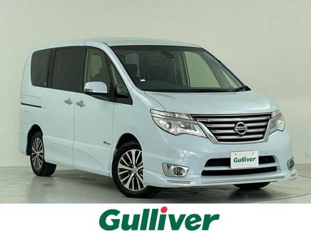 日産 セレナ HWS S HV Vエアロ+Sefty 大阪府 2015(平27)年 3.9万km ブルームーンホワイトP セーフティシステム/　・踏み間違い衝突防止アシスト/　・アラウンドビューモニター/　・セーフティパックA/純正メモリーナビ/地デジTV/【DVD/CD再生機能　Bluetooth接続】/LEDヘッドライト/オートライト/両側PSD/電格ミラー/スマートキー/フロアマット/プッシュスタート