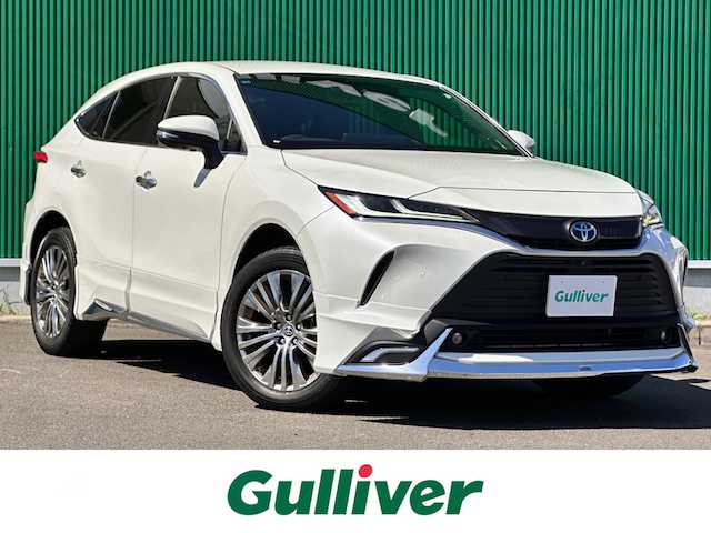 トヨタ ハリアー ハイブリッド Z 宮城県 2021(令3)年 5.5万km ホワイトパールクリスタルシャイン モデリスタエアロ（F/S/R）/セーフティセンス/・プリクラッシュセーフティ/・レーントレーシングアシスト/・レーダークルーズコントロール/・アダプティブハイビームシステム/・ロードサインアシスト/ブラインドスポットモニター/パーキングサポートブレーキ（前後方静止物/後方接近車両）/デジタルインナーミラー/カラーヘッドアップディスプレイ/TコネクトSDナビゲーションシステム/・12.3インチディスプレイ/・SDナビ/・Bluetooth/・AppleCarPlay/AndroidAuto/・フルセグTV/パノラミックビューモニター/ビルトインETC2.0/ハンズフリーパワーバックドア/ハーフレザーシート/パワーシート/革巻きステアリング/ステアリングスイッチ/電動パーキングブレーキ/ブレーキホールド/LEDヘッドランプ/フォグランプ/オートライト/スマートキー＆プッシュスタート/スペアキー/電動格納ミラー/純正19インチAW/純正フロアマット/W/サイド/カーテンエアバッグ