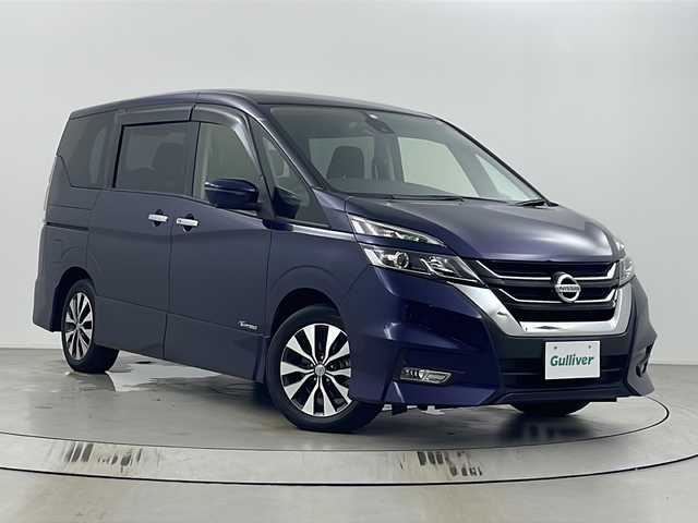 日産 セレナ ハイウェイスター Vセレクション 埼玉県 2018(平30)年 4.6万km アズライトブルー フリップダウンモニター　/全方位カメラ　/純正９インチナビ/　CD/DVD/BT　/ＥＴＣ　/両側パワースライドドア　/クルーズコントロール　/衝突軽減システム　/駐車支援システム　/純正16インチアルミホイール　/純正フロアマット　/ドアバイザー　/プッシュスタート/スマートキー