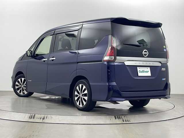 日産 セレナ ハイウェイスター Vセレクション 埼玉県 2018(平30)年 4.6万km アズライトブルー フリップダウンモニター　/全方位カメラ　/純正９インチナビ/　CD/DVD/BT　/ＥＴＣ　/両側パワースライドドア　/クルーズコントロール　/衝突軽減システム　/駐車支援システム　/純正16インチアルミホイール　/純正フロアマット　/ドアバイザー　/プッシュスタート/スマートキー