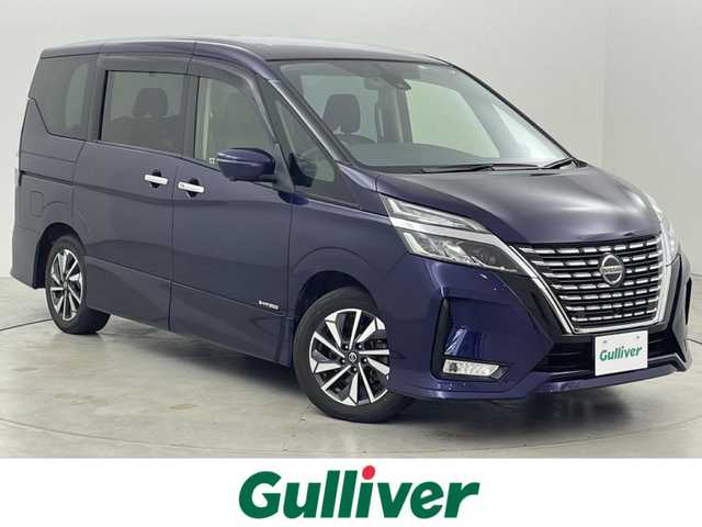 日産 セレナ ハイウェイスター V 福岡県 2020(令2)年 5.9万km アズライトブルー 後席モニター　/純正９型ナビ/フルセグTV/全方位カメラ　/純正前後ドラレコ　/ＥＴＣ　/障害物センサー　/ＡＣＣ　/エマージェンシーブレーキ　/レーンキープ　/ＢＳＷ　/パーキングアシスト　/両側電動スライドドア　/純正１６インチＡＷ