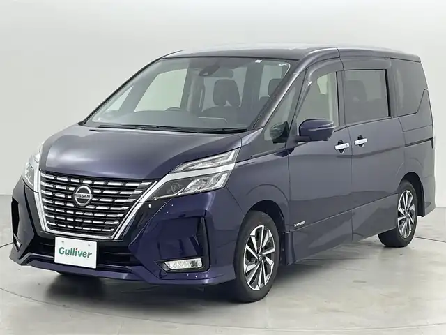 日産 セレナ ハイウェイスター V 福岡県 2020(令2)年 5.9万km アズライトブルー 後席モニター　/純正９型ナビ/フルセグTV/全方位カメラ　/純正前後ドラレコ　/ＥＴＣ　/障害物センサー　/ＡＣＣ　/エマージェンシーブレーキ　/レーンキープ　/ＢＳＷ　/パーキングアシスト　/両側電動スライドドア　/純正１６インチＡＷ