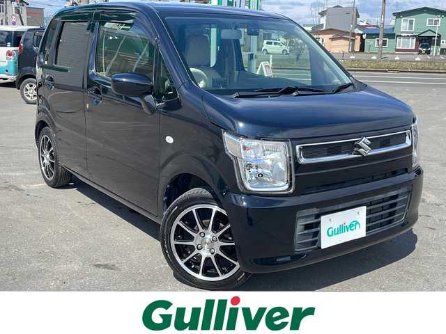 スズキ ワゴンＲ FA 道東・釧路十勝 2018(平30)年 5.3万km ブルーイッシュブラックパール3 4WD/メモリナビ　AVIC-RZ201/　(AM/FM/CD)/ドライブレコーダー/GPSレーダー/シートヒーター/冬タイヤ14インチ積込/社外14インチAW/純正フロアマット/ドアバイザー/電動格納ミラー/ライトレベライザー/ABS/横滑り防止装置/取扱説明書