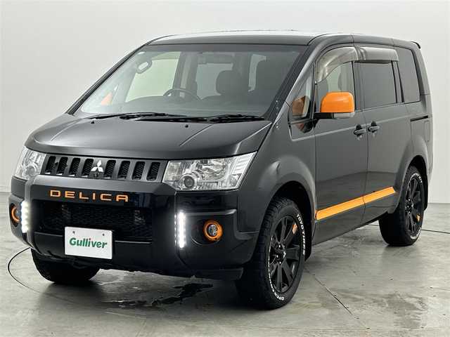 三菱 デリカＤ：５ アクティブギア 福岡県 2018(平30)年 7.6万km ダイヤモンドブラックマイカ 純正ナビ　/Ｆ，Ｓ，Ｂカメラ　/クルーズコントロール　/横滑り防止装置　/両側電動スライドドア　/パドルシフト　/電動格納式ドアミラー　/ハーフレザーシート　/シートヒーター　/純正１８インチＡＷ　/ホワイトレタータイヤ