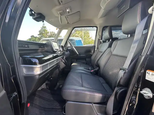 スズキ スペーシア カスタム HYBRID XS ターボ 大阪府 2018(平30)年 5.1万km ブルーイッシュブラックパール3 純正8インチナビ/　（フルセグTV/CD/DVD/Bluetooth/AUX）/社外10.1インチ後席モニター/　（アルパイン製）/全方位モニター/両側パワースライドドア/ハーフレザーシート/　（シートヒーター有）/ドライブレコーダー/クルーズコントロール/純正15インチアルミホイール/ビルトインETC/純正フロアマット