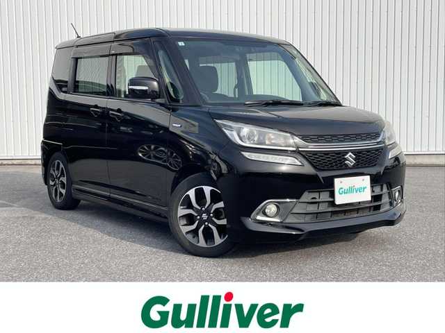 スズキ ソリオ バンディット HV MV Dカメラ ブレーキS 滋賀県 2017(平29)年 4.4万km スーパーブラックパール 純正SDナビ/・フルセグTV/・CD DVD/・Bluetooth/衝突軽減ブレーキ/車線逸脱警報/クルーズコントロール/ETC/革巻きステアリング/ステアリングリモコン/プッシュスタート/スマートキー×２/電格ミラー/15インチ純正アルミホイール/HIDヘッドライト/純正フロアマット