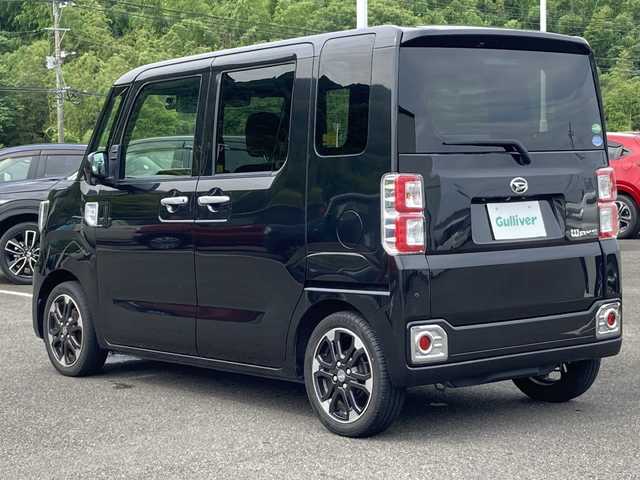 ダイハツ ウェイク G ターボ リミテッド SAⅢ 佐賀県 2018(平30)年 6.9万km ブラックマイカメタリック 純正8インチナビ/パノラマミックビューモニター/両側パワースライドドア/スマートアシストIII/ドライブレコーダー/ETC/ステアリングリモコン/プッシュスタート/スマートキー/LEDヘッドライト/フォグライト/純正アルミホイール