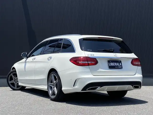 メルセデス・ベンツ Ｃ１８０ ステーションW ローレウスED 栃木県 2018(平30)年 2.5万km ダイヤモンドホワイト パノラマサンルーフ/ワンオーナー/レーダーセーフティパッケージ/バックカメラ/純正ナビ/フルセグ /パワーシート/シートヒーター/黒革/電動リアゲート/ETC/LED/純正18インチAW/社外ドラレコ前後