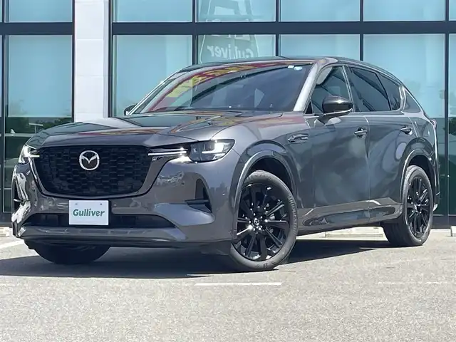 マツダ ＣＸ－６０ XD HV エクスクルーシブスポーツ 和歌山県 2022(令4)年 1.9万km マシーングレープレミアムM 純正12.3型ナビ/フルセグTV/（AM/FM/USB/Bluetooth）/全方位カメラ/BOSEプレミアムサウンド/衝突軽減ブレーキ/横滑り防止機能/コーナーセンサー/ブラインドスポットモニター/ヘッドアップディスプレイ/レーンキープアシスト/アイドリングストップ/シートエアーベンチレーション/ステアリングヒーター/ビルトインETC/ドライブレコーダー/電動パーキング/オートホールド/LEDヘッドライト/オートライト