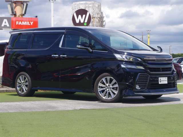 トヨタ ヴェルファイア Z Aエディション ゴールデンアイズ 千葉県 2017(平29)年 5.6万km ブラック 衝突軽減ブレーキ/純正9インチナビ(NSZT-Y66T)/AM FM Bluetooth HDMI DVD/ドライブレコーダー(前後)/フルセグTV/バックカメラ/フリップダウンモニター/ドライブレコーダー/ビルトインETC/モデリスタエアロ F/両側パワースライドドア/コーナーセンサー/パワーバックドア/LEDヘッドランプ/オートライト/フォグランプ/純正18インチアルミ/クルーズコントロール