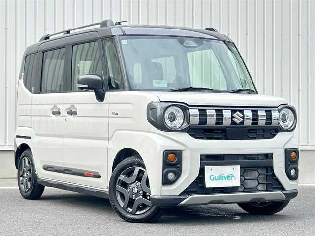 スズキ スペーシア ギア HYBRID XZ 群馬県 2024(令6)年 0.5万km ベージュⅡ 社外8インチナビ/ (AM/FM/BT/TV/CD/DVD/SD/HDMI)/バックカメラ/スズキセーフティーサポート/バックカメラ/両側パワースライド/デュアルセンサーブレーキサポート/レーンキープアシスト/横滑り防止/標識認識/先行車発進/ヘッドアップディスプレイ/レーダークルーズコントロール/前席シートヒーター/ステアリングヒーター/ステアリングリモコン/AUTOライト/後席サンシェード/プッシュスタート/革巻きステアリング/リア送風機/保証書/取扱説明書/スペアキー