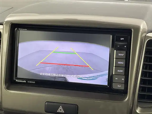 スズキ スペーシア カスタム Z 富山県 2017(平29)年 4.3万km ブルーイッシュブラックパール3 スマートキー/4WD/社外メモリナビ/(CD/DVD/BT/フルセグTV)/バックカメラ/衝突軽減ブレーキ/車線逸脱防止機能/シートヒーター/オートライト/片側パワースライドドア/LEDヘッドライト/スペアキー×1/取説＆保証書