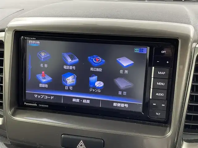 スズキ スペーシア カスタム Z 富山県 2017(平29)年 4.3万km ブルーイッシュブラックパール3 スマートキー/4WD/社外メモリナビ/(CD/DVD/BT/フルセグTV)/バックカメラ/衝突軽減ブレーキ/車線逸脱防止機能/シートヒーター/オートライト/片側パワースライドドア/LEDヘッドライト/スペアキー×1/取説＆保証書