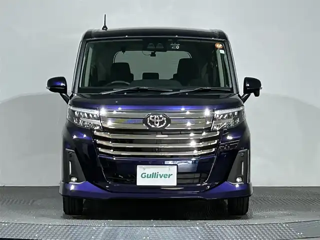 トヨタ ルーミー カスタムG 愛媛県 2023(令5)年 0.2万km クールバイオレットクリスタルシャイン ・９型ディスプレイオーディオ/（ＢＴ・フルセグＴＶ・ＦＭＡＭ・ＡｐｐｌｅＣａｒｐｌａｙ・ＡｎｄｒｏｉｄＡｕｔｏ・ＵＳＢ接続）/・全方位カメラ　/・前後ドライブレコーダー　/・レーダークルーズコントロール　/・両側パワースライドドア/・衝突軽減ブレーキ/・前後コーナーセンサー/・リヤドアサンシェード/・スペアキー