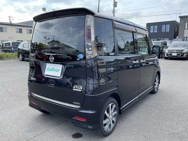 日産 ルークス ハイウェイスター アーバンセレ 道央・札幌 2010(平22)年 8.5万km ブルーイッシュブラック 登録時走行距離84/277ｋｍ/　４　Ｗ　Ｄ　/純正ＨＤＤナビ（CD/DVD/FM/AM/SD）/ワンセグ（走行中視聴不可）/バックカメラ/ウィンカーミラー/ドアバイザー/プッシュスタート/両側パワースライドドア/ETC/スマートキー/ドライブレコーダー/ベンチシート/純正フロアマット/シートヒーター（運転席）/盗難防止装置/オートライト/社外エンジンスターター/フォグランプ/電動格納ミラー/バニティミラー/ミラーヒーター/ワイパー間欠時間コントローラー/積込冬タイヤ（純正AW/165/55/R14/18年製/溝7ｍｍ）