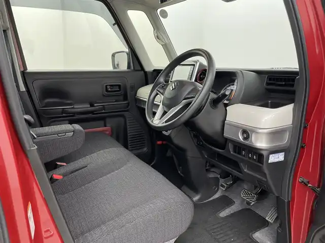 スズキ スペーシア HYBRID X 福岡県 2018(平30)年 3万km フェニックスレッドパール 社外ナビ（ＢＴ，フルセグＴＶ）　/全方位カメラ　/コーナーセンサー　/衝突被害軽減ブレーキ　/レーンキープ　/アイドリングストップ　/両側電動スライドドア　/シートヒーター　/ＨＵＤ　/純正１４インチＡＷ　/ＬＥＤライト