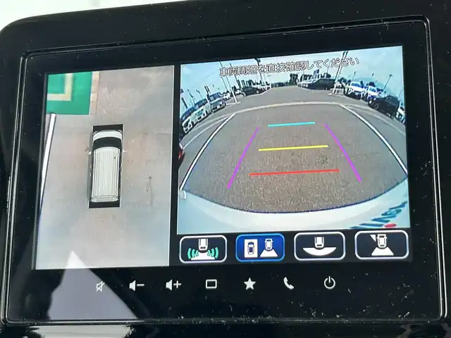 スズキ スペーシア カスタム HYBRID XS 奈良県 2024(令6)年 0.4万km ピュアホワイトパール/ブラック2トーン 両側パワースライドドア/純正ナビ(フルセグTV/AM・FM/BT/AppleCarPlay/AndroidAuto)/アラウンドビューモニター/ETC/ヘッドアップディスプレイ/シートヒーター(D/N席)/ステアリングヒーター/LEDヘッドライト/フォグランプ/後席サンシェード/純正15インチアルミホイール/純正フロアマット