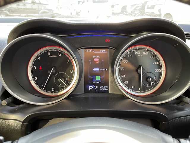 スズキ スイフト HYBRID RS 岐阜県 2017(平29)年 5.1万km スピーディーブルーM 登録時走行距離：50715km/純正SDナビ/全方位カメラ/フルセグテレビ・BT・CD・USB/レーダークルーズコントロール/デュアルセンサーブレーキ/レーンキープアシスト/シートヒーター/ビルトインETC/プッシュスタート/スマートキー/スペアキー/スタッドレスタイヤ車載