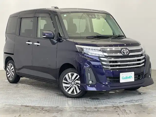 トヨタ ルーミー カスタムG 栃木県 2022(令4)年 1.2万km クールバイオレットクリスタルシャイン 純正メモリナビ/（CD/DVD/フルセグTV/Bluetooth/USB/SD）/バックカメラ/コーナーセンサー/ビルトインETC2.0/前後ドライブレコーダー/両側パワースライドドア/禁煙車/オートライト/LEDヘッドライト/横滑り防止装置/スマートキー/プッシュスタート/アイドリングストップ/革巻きステアリング/ウィンカーミラー/純正14インチアルミホイール/純正フロアマット